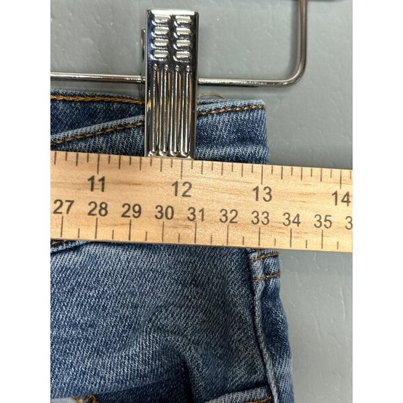 Wild Fable Women's 0 High Rise Straight Medium Wash Distressed Ripped Denim Jean - Picture 3 of 11